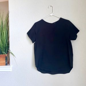 ICO Black Short Sleeve Blouse